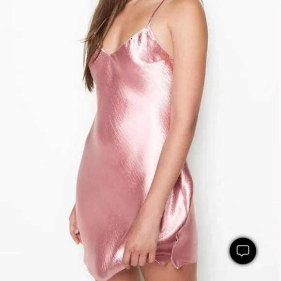 NWT Victorias Secret Cowl Back Satin Slip Dress Pink - Picture 4 of 12